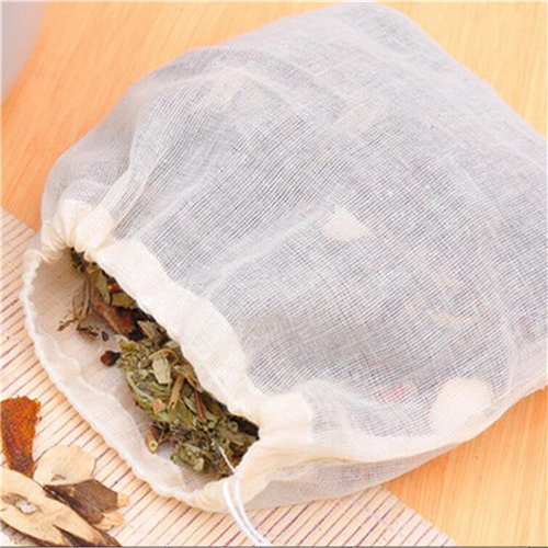 Grow Bag - 1pc/10Pcs Cotton Tea Bags Muslin Drawstring