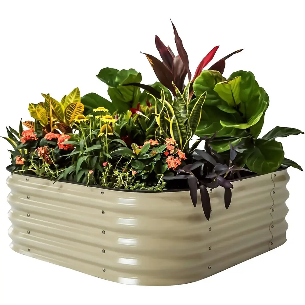 Raised Garden Bed - 14 Tall 4-in-1 Metal Raised Garden