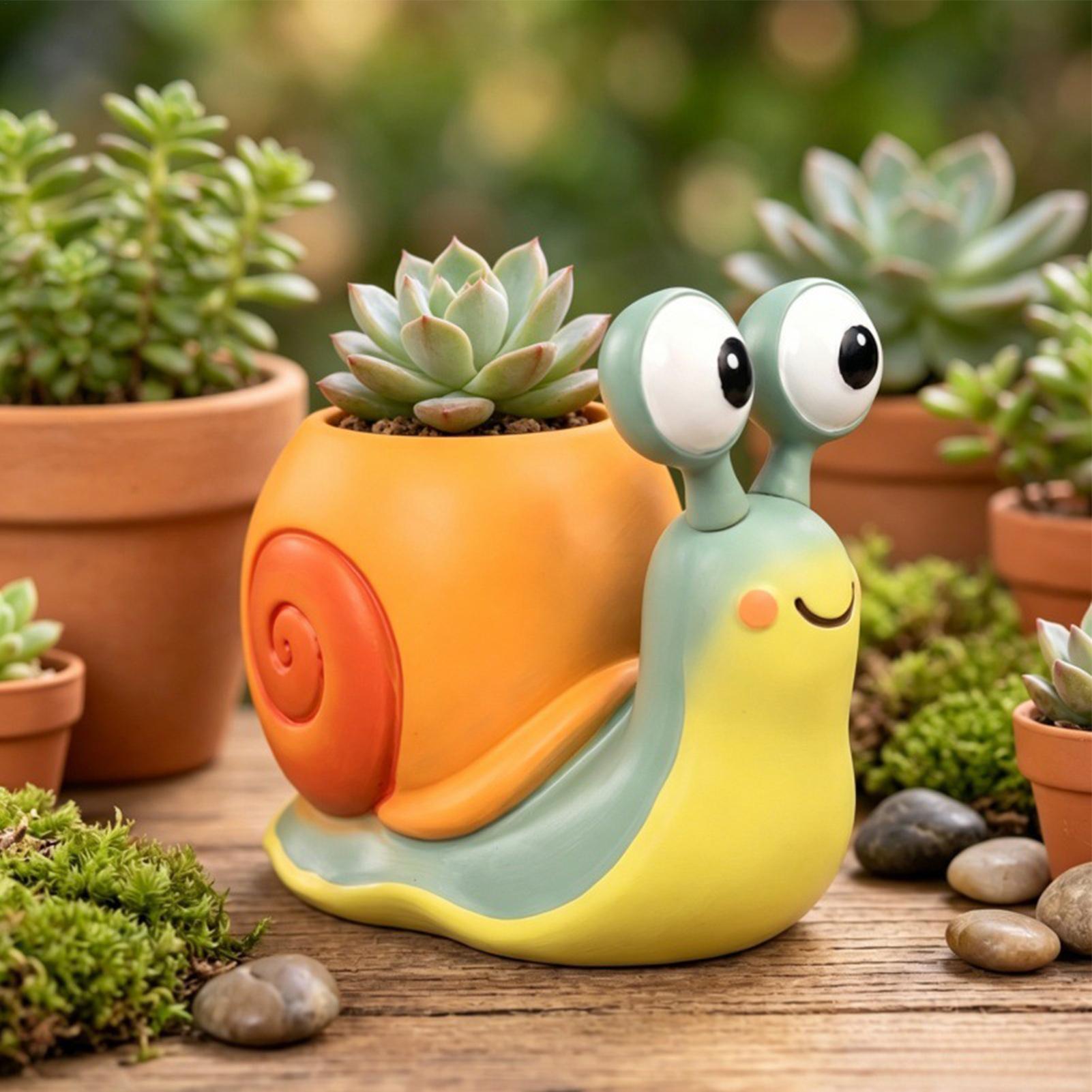 Snail Shape Flower Pot Snail f - огляд і ціна Indoor Herb Garden