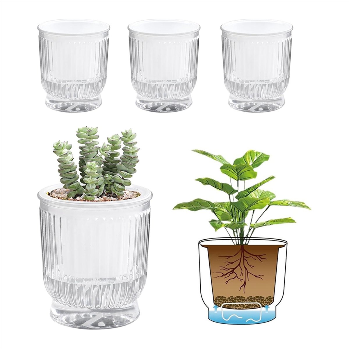 Self Watering Plant Pots, 4 In - огляд і ціна Self Watering Planter