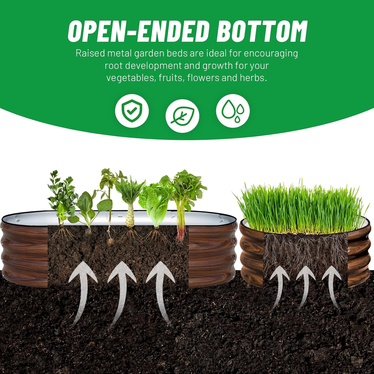 3-Pack Galvanized Steel Raised - огляд і ціна Raised Garden Bed
